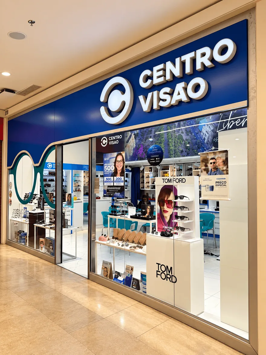 Fachada da Centro Visão Pátio, no Shopping Pátio Savassi.